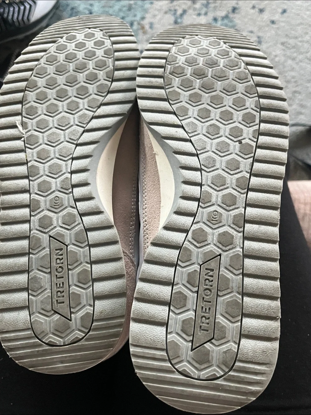 Tretorn White Sneakers with Blush and Tan Accents size 9